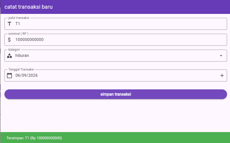 Keberhasilan Penyimpanan Form